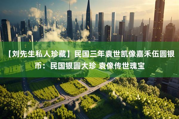 【刘先生私人珍藏】民国三年袁世凯像嘉禾伍圆银币：民国银圆大珍 袁像传世瑰宝